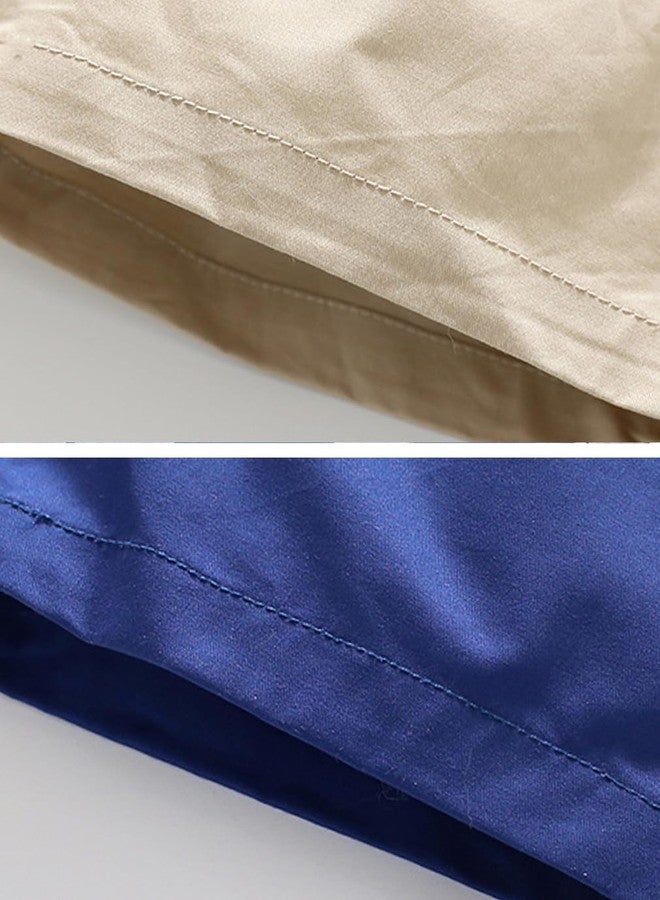 ACESTAR 2 Pack Toddler Boy Summer Shorts with Drawstring - Cotton Boys Casual Pull-On Khaki Shorts Active Sports Shorts (Blue&Khaki,2T) - Image 3