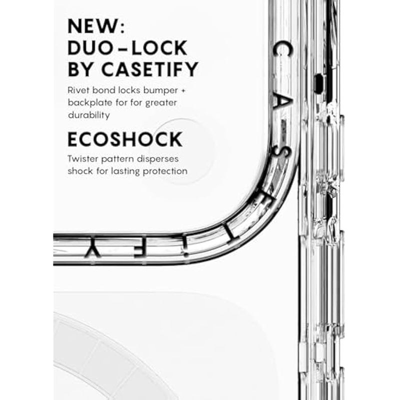 Casetify Compact Magsafe iPhone 17 Case 【Lightweight/Slim Fit/Compatible with Magsafe】 - Clear Black - Image 5