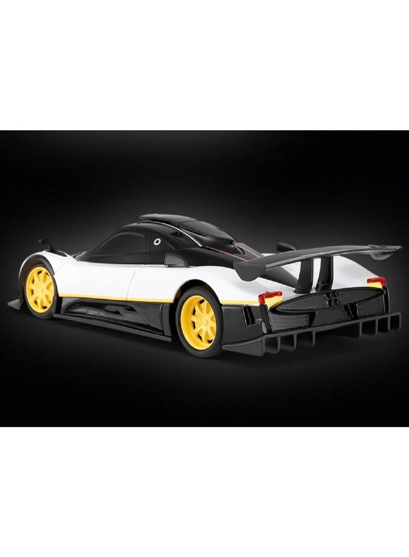 HALAMODO 1:24 Sports Car RC Model , Multi-Function Wireless Remote Control Toy Car , Model Car Gift For Boys And Girls White/Black/yellow 20.4 cm*8.4 cm*4.3 cm - Image 3