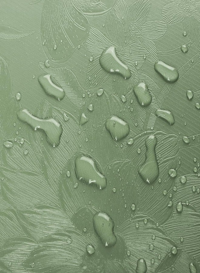 Erfoni 118"x17.7" Green Peel and Stick Wallpaper Floral Embossed Stick Peel Contact Paper Vintage Decorative Self Adhesive Wall Paper Green Flower Textured Removable Wallpaper for Accent Wall Covering - Image 4