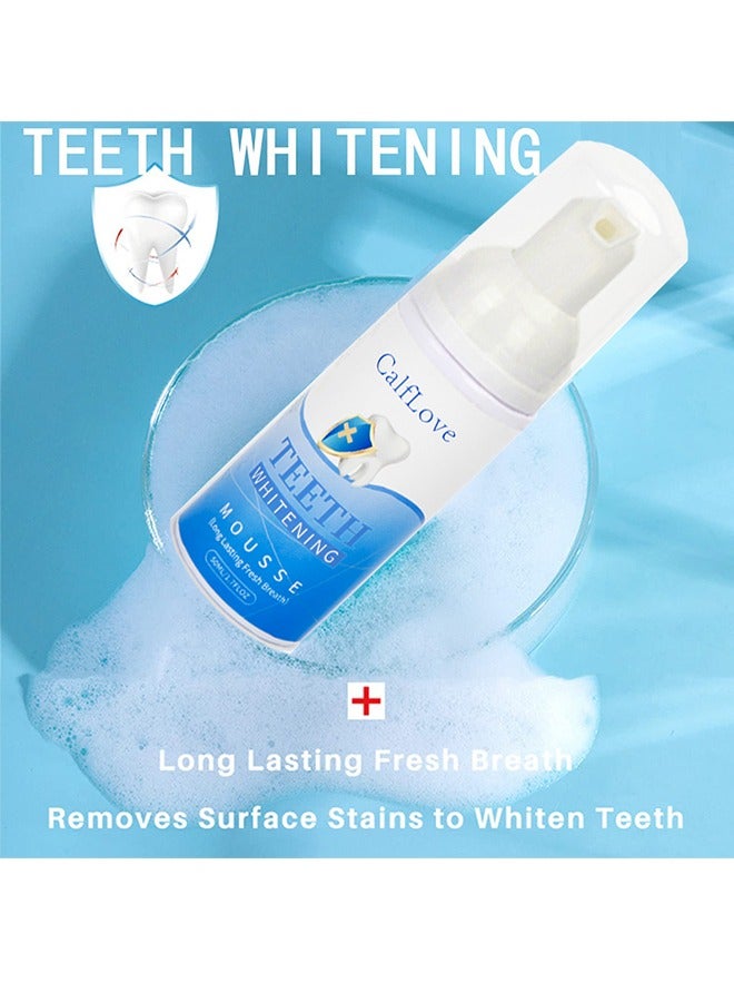 CalfLove 1PC Teeth Whitening Mousse Foam Refreshing Breath Deep Cleaning Toothpaste,Fresh Breath,Ultra-fine Mousse Whitening Toothpaste Foam Oral Care,Toothpaste Mouthwash - Image 1