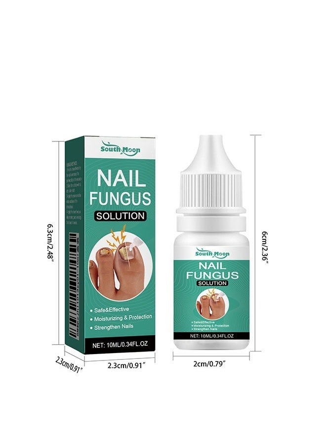 SOUTH MOON - Nail Fungus Solution 10ml, Brighten onychomycosis, Restores Appearance of Discolored or Damaged Nails, Hydrate and Exfoliate Brittle Nails, Anti Fungal Nail Treatment - Image 1