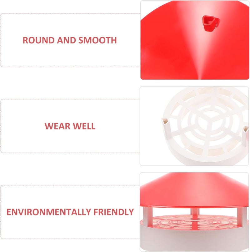 Healifty Chimney Rainproof PVC Cover Umbrella Shape Vent Cap Smokestack Cover Roof Ventilation Pipe for Home Exterior Heating Air Quality - Image 3