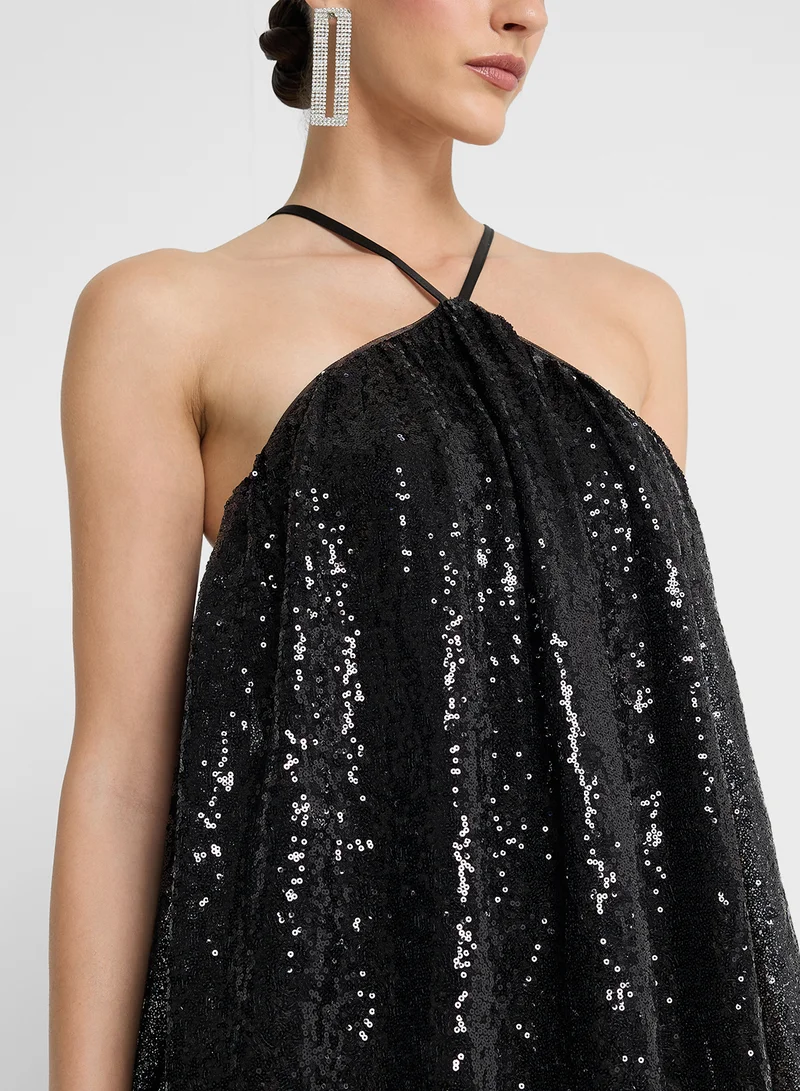 Jaded Rose Sequins Halter Neck Mini Dress