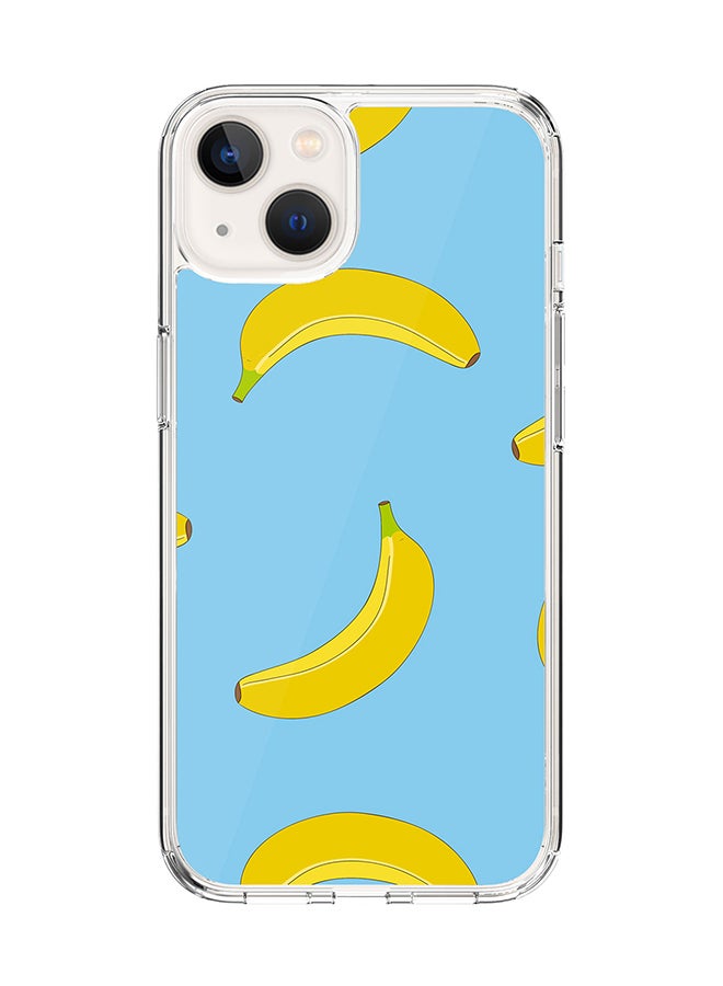 Stylizedd Classic Clear Case for Apple iPhone 14 Plus Case Hybrid Soft Cover Flexible Edges Anti Drop TPU PC Gel Thin Transparent Cover - Rolling Bananas