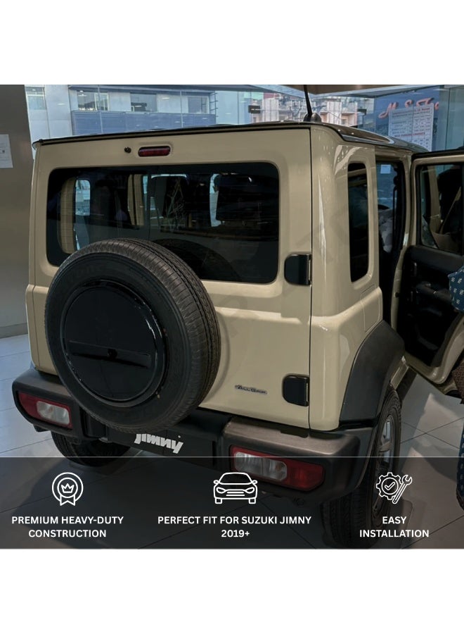 موتور فيت غطاء إطار احتياطي لعجلة MOTOR FIT متوافق مع جيمني 2019–2026 | غطاء إطار احتياطي ثقيل | ملحقات خارجية مقاومة للعوامل الجوية ومقاومة للغبار ومقاومة للأشعة فوق البنفسجية - Image 2