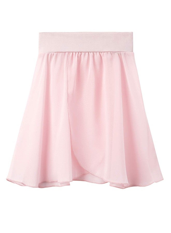 Stelle Ballet Skirts for Girls Toddler Dance Skirt Chiffon Kids Ballet Wrap Skirts (7-9 Years, Pink (Pull On)) - Image 1