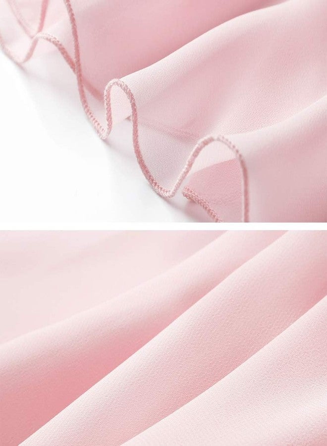 Stelle Ballet Skirts for Girls Toddler Dance Skirt Chiffon Kids Ballet Wrap Skirts (7-9 Years, Pink (Pull On)) - Image 5