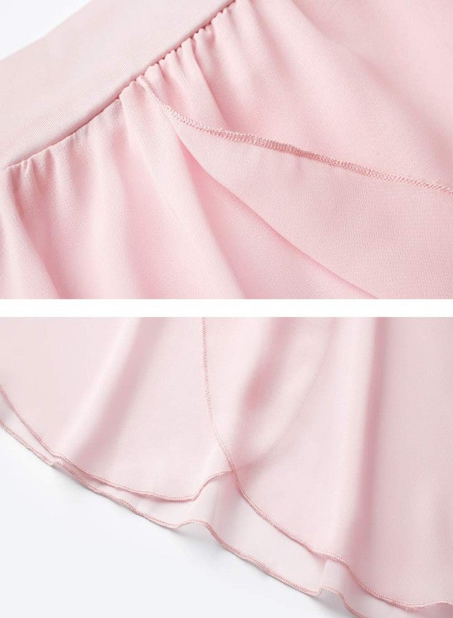 Stelle Ballet Skirts for Girls Toddler Dance Skirt Chiffon Kids Ballet Wrap Skirts (7-9 Years, Pink (Pull On)) - Image 4