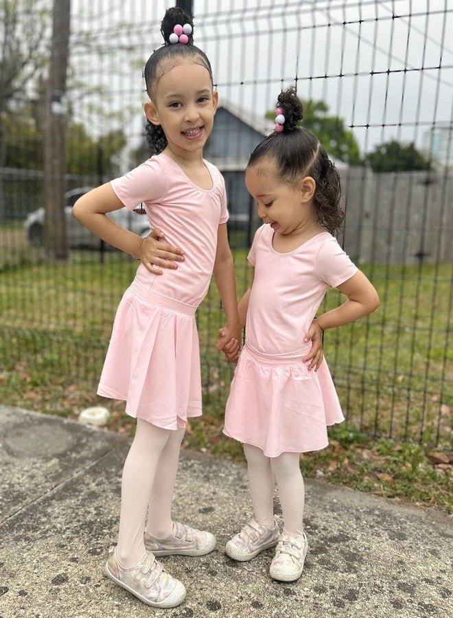 Stelle Ballet Skirts for Girls Toddler Dance Skirt Chiffon Kids Ballet Wrap Skirts (7-9 Years, Pink (Pull On)) - Image 2