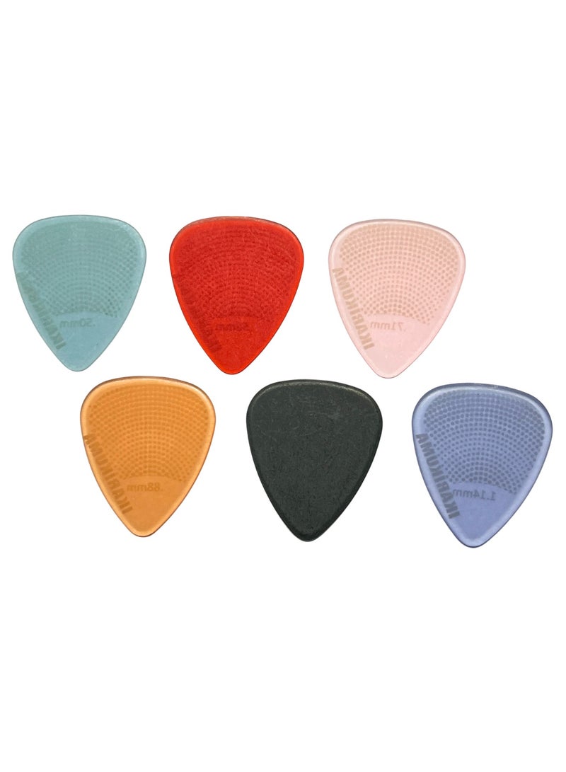 Generic IKARIKUMA Little Black Bear Guitar Picks – Teardrop Shape, Logo Design, Macaron Series, 6-Pack, Fits All Guitars (KGP-FLA01) - Image 2