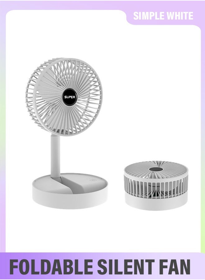Generic - Portable Fan for Travel, USB Rechargeable Small Fan with 3 Wind Speeds, Air Circulator and Foldable Silent Personal Fan for Bedroom Bedside Desktop Camp Tent - Image 1