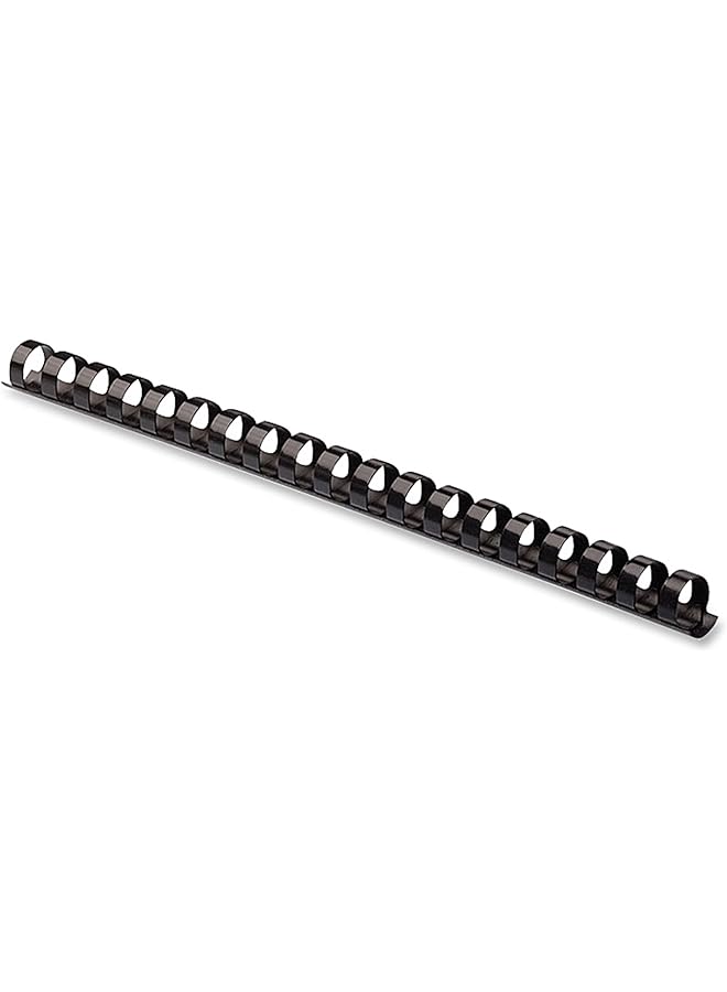 Fellowes 52326 Plastic Binding Combs Round Back 1 2 Inches 90 Sheets Black 100 Pack - Image 1