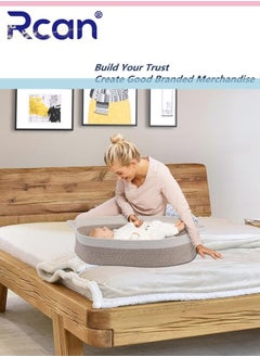 Rcan Baby Changing Basket Cotton Rope Baby Bassinet Changing Table Boho Nursery Decor Moses Basket Baby Basket with Thick Cotton Foam Pad for Unisex Baby  - Image 2
