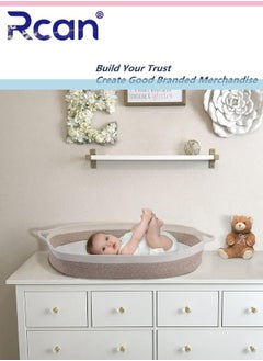 Rcan Baby Changing Basket Cotton Rope Baby Bassinet Changing Table Boho Nursery Decor Moses Basket Baby Basket with Thick Cotton Foam Pad for Unisex Baby  - Image 3