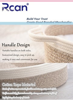Rcan Baby Changing Basket Cotton Rope Baby Bassinet Changing Table Boho Nursery Decor Moses Basket Baby Basket with Thick Cotton Foam Pad for Unisex Baby  - Image 5
