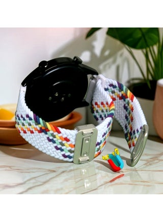 سوار معصم مغناطيسي قابل للتعديل من النايلون لساعة Apple Watch Series 11 46 مم/Series 10 46 مم، أسود - view 4