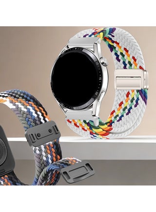 سوار معصم مغناطيسي قابل للتعديل من النايلون لساعة Apple Watch Series 11 46 مم/Series 10 46 مم، أسود - view 3