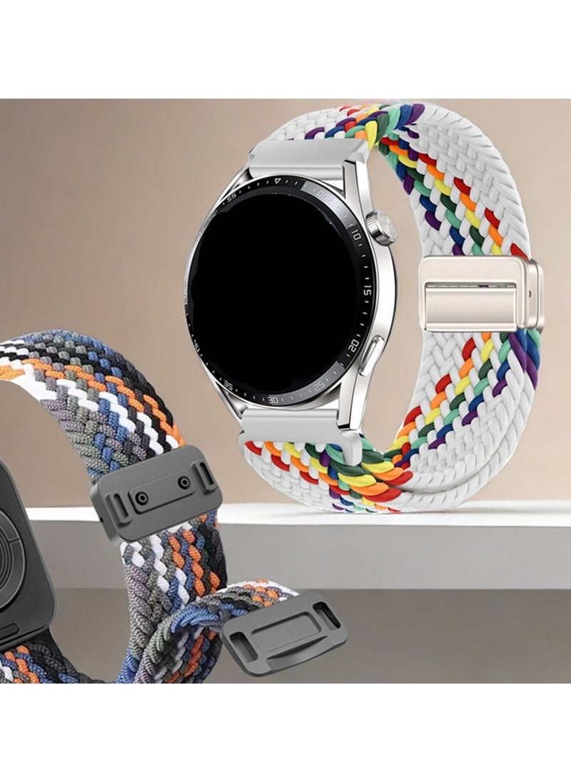 يوك لساعة Apple Watch Series 10 مقاس 46 مم، سوار بديل من النايلون باللونين الأسود والأزرق  - Image 3