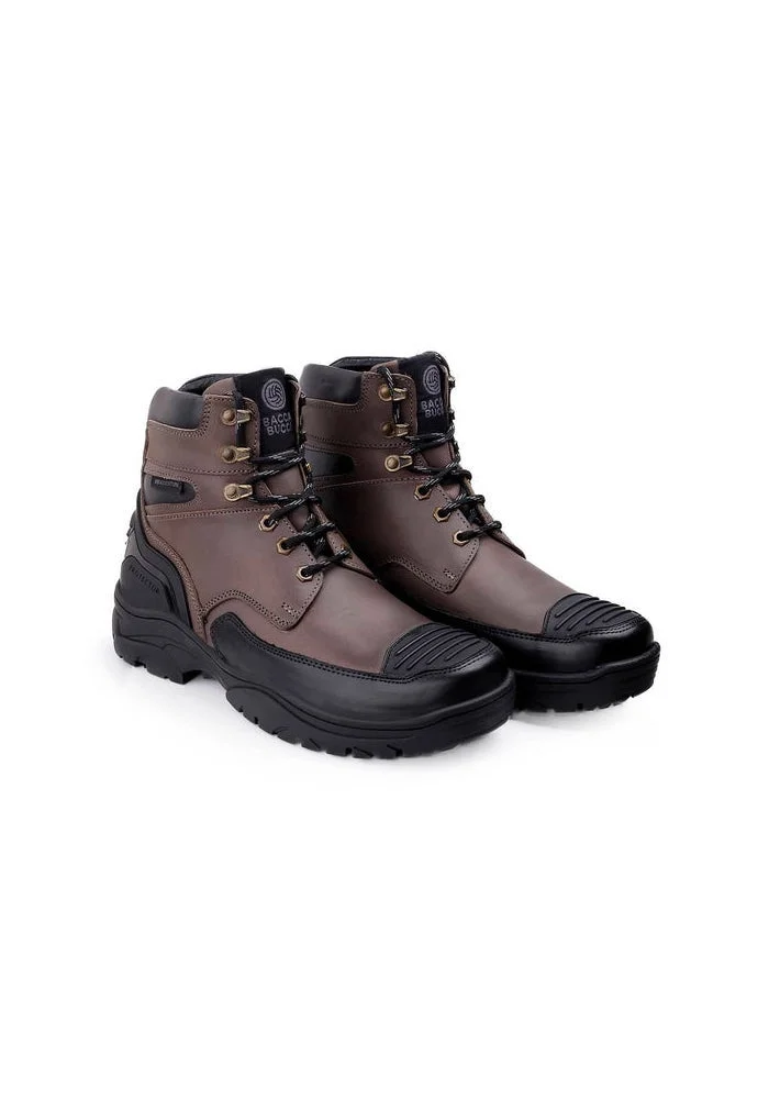 Bacca Bucci Ashwood Brown Bacca Bucci PROTECTOR Leather Motorcycle Boots for Men for Men | Best Price UAE