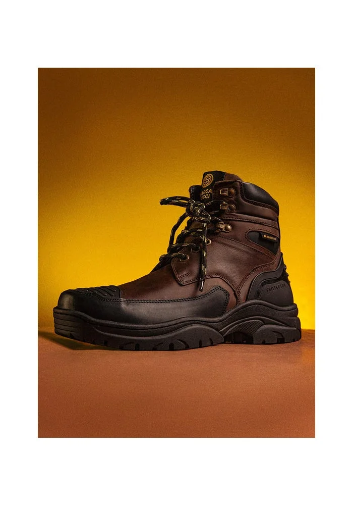 Bacca Bucci Ashwood Brown Bacca Bucci PROTECTOR Leather Motorcycle Boots for Men for Men | Best Price UAE