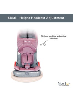 Nurtur Maverick Car Seat Multistage Adjustable Headrest With Removable Safety Belts, Black  - Image 4