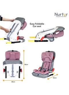 Nurtur Maverick Car Seat Multistage Adjustable Headrest With Removable Safety Belts, Black  - Image 5