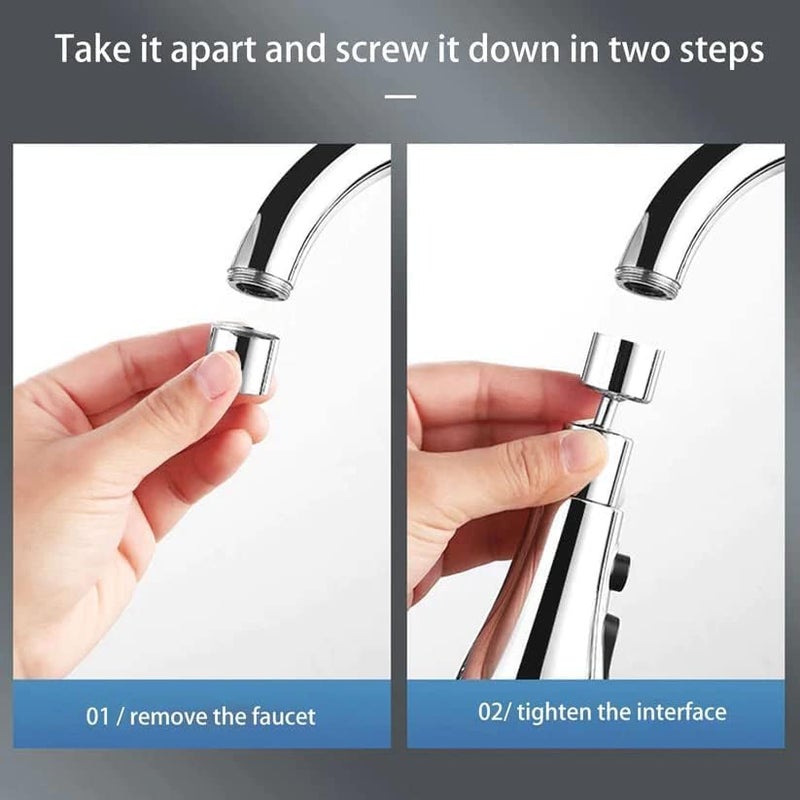 Kwena 360 Degree Movable Faucet Aerator Infinity 3 Mode Faucet Dual Flow Aerator Kitchen Sink Faucet Water Faucet Sprayer and 360 Rotatable Swivel Head Pack of 1Multicolor - Image 5