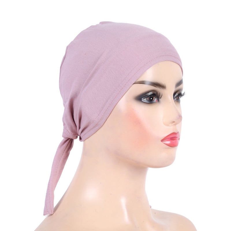 Cotton Strap Headband Hat Hijab Base Cap Malay Gauze H048 - Image 3