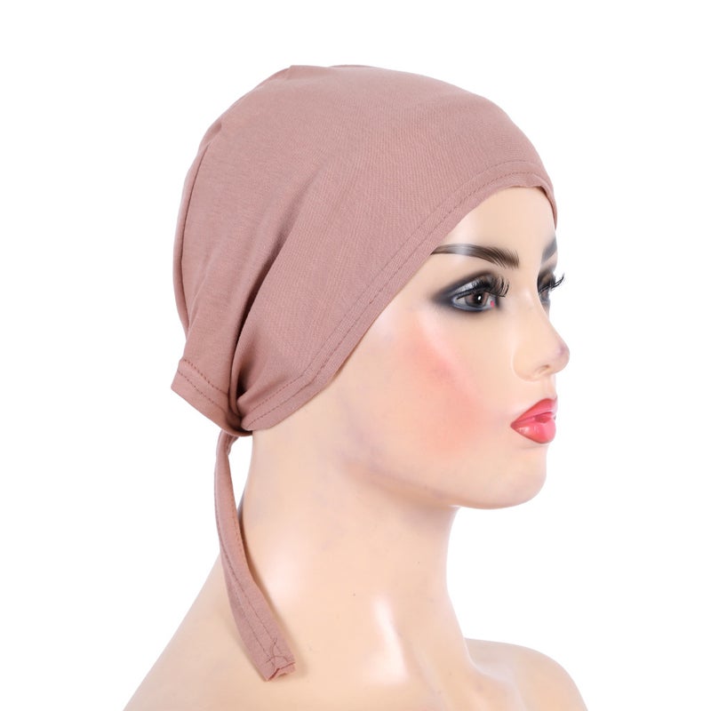 Cotton Strap Headband Hat Hijab Base Cap Malay Gauze H048 - Image 2