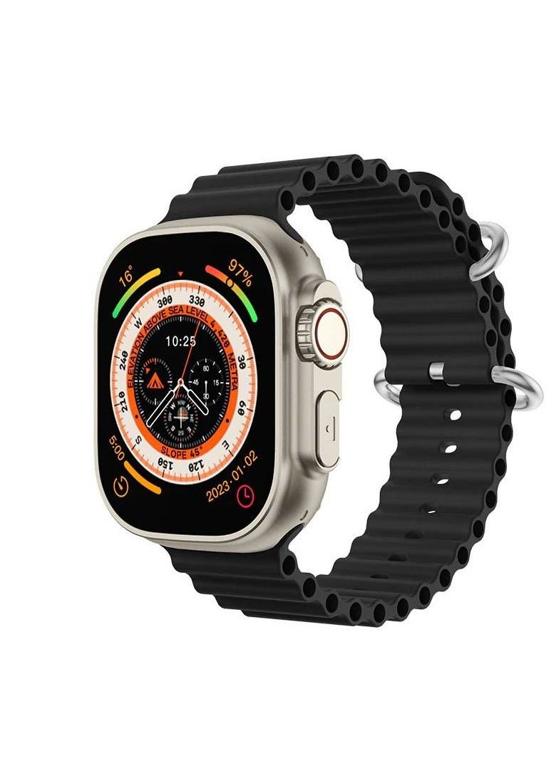 5G Android Smartwatch EZ1 Ultra 2 With Sim and 4Gb Ram 64Gb Rom Dual camera 3 set Strap - Orange