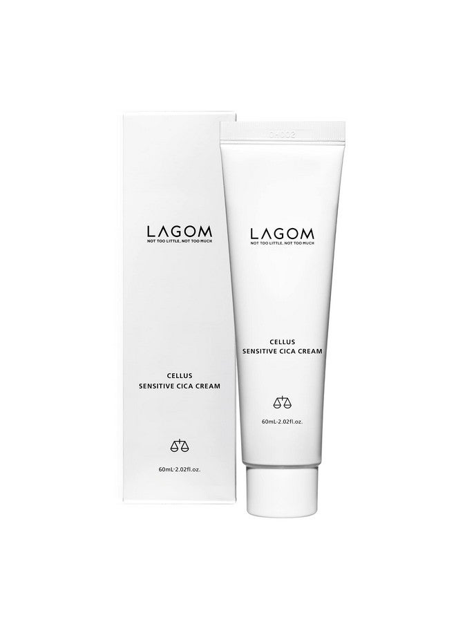 LAGOM Cellus Sensitive Cica Cream Natural Soothing Lotion With Centella Ceramide Green Tea Rich Herbal Nutrition Restoration Dry Irritation Calming Balm All Skin Type Face Blemish 60Ml 2.02Oz - Image 1