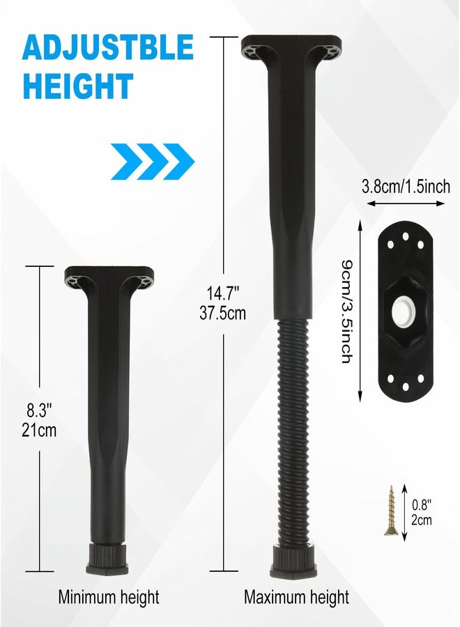 GBACHOOSE 8PCS Bed Frame Support Legs Adjustable Furniture Legs 8.3-14.8 Inch, Bed Support Legs Heavy Duty for Frame/Sofa/Dresser/Chair/Table/Cabinet and Wooden Furniture - Image 2