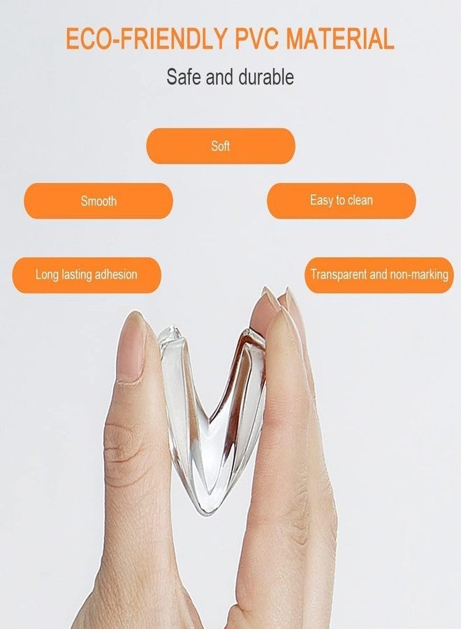 Freeboot Silicon Corner Protectors Safety Corner Protectors for Baby Transparent Corner Protectors for Covering Sharp Furniture and Table Corners (4) - Image 3