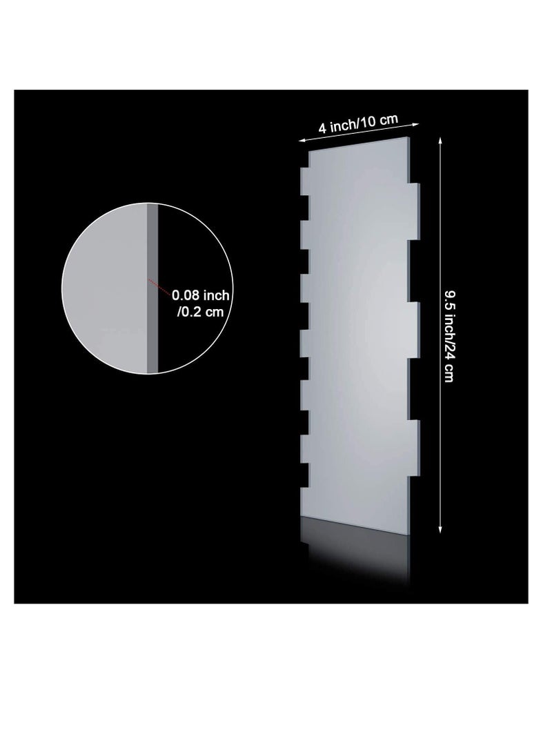 SYOSI - 12 Inch Clear Large Acrylic Cake Scraper Smoother and 10 Inch Cake Scraper Stripes Cake Smoother, Icing Smoother for Cakes The Continuous Sliding Makes the Icing Smoother - Image 1