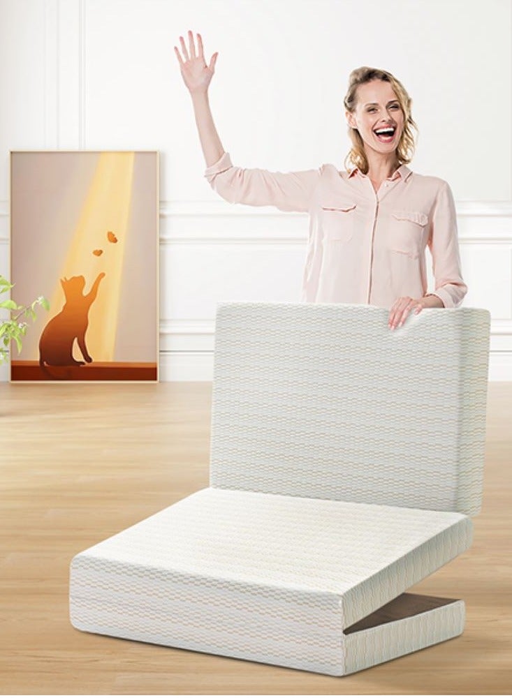 Comfy COMFY PORTABLE CLASSIC WHITE FOLDING KNITTED COTTON MEDICATED MATTRESS 180 X 90 X 7CM - Image 2