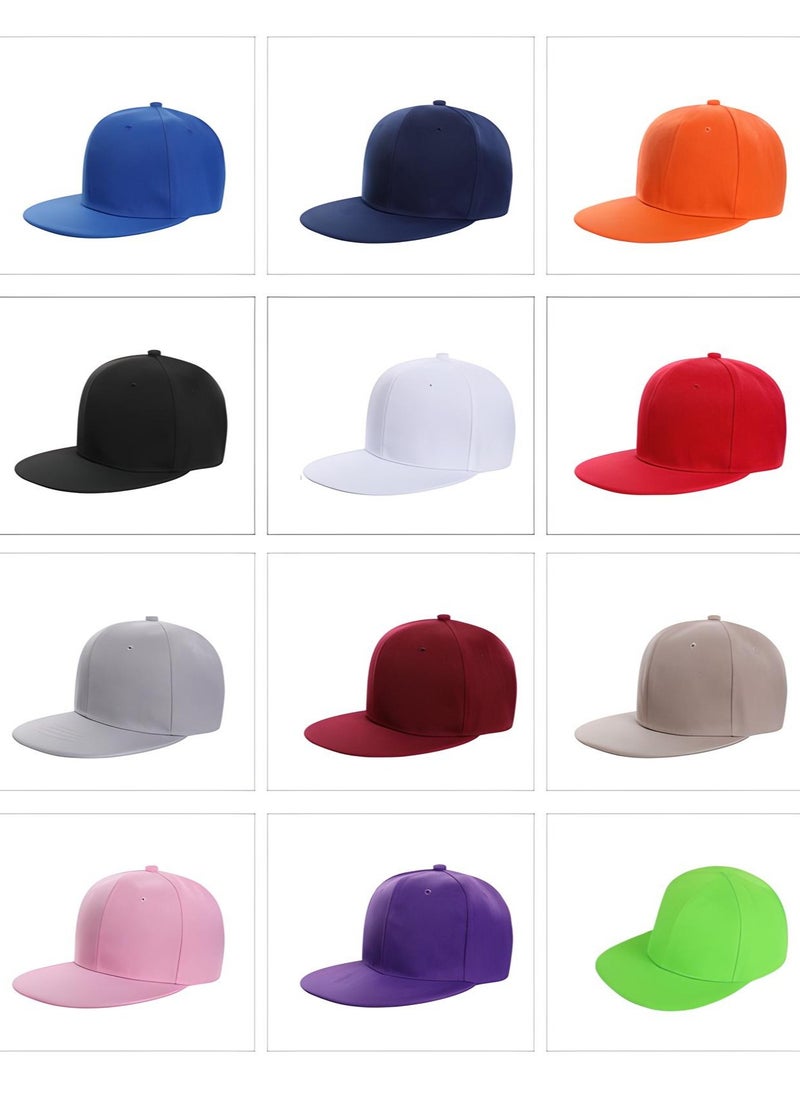 SARAOONT - Snapback Flat Bim Hip-hop Hat Baseball Cap - Adjustable Unisex Dad Hat for Running, Workouts, and Outdoor Activities in All Seasons - Image 1