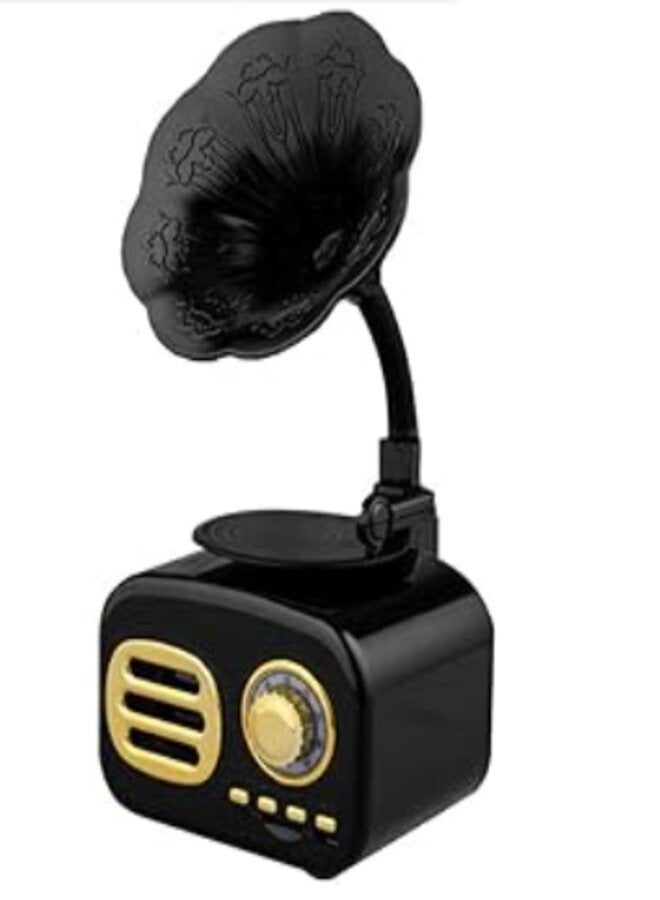 Mini classic radio bluetooth speaker record player vintage retro speaker gramophone radio stereo sound box mini wireless speaker - Image 1