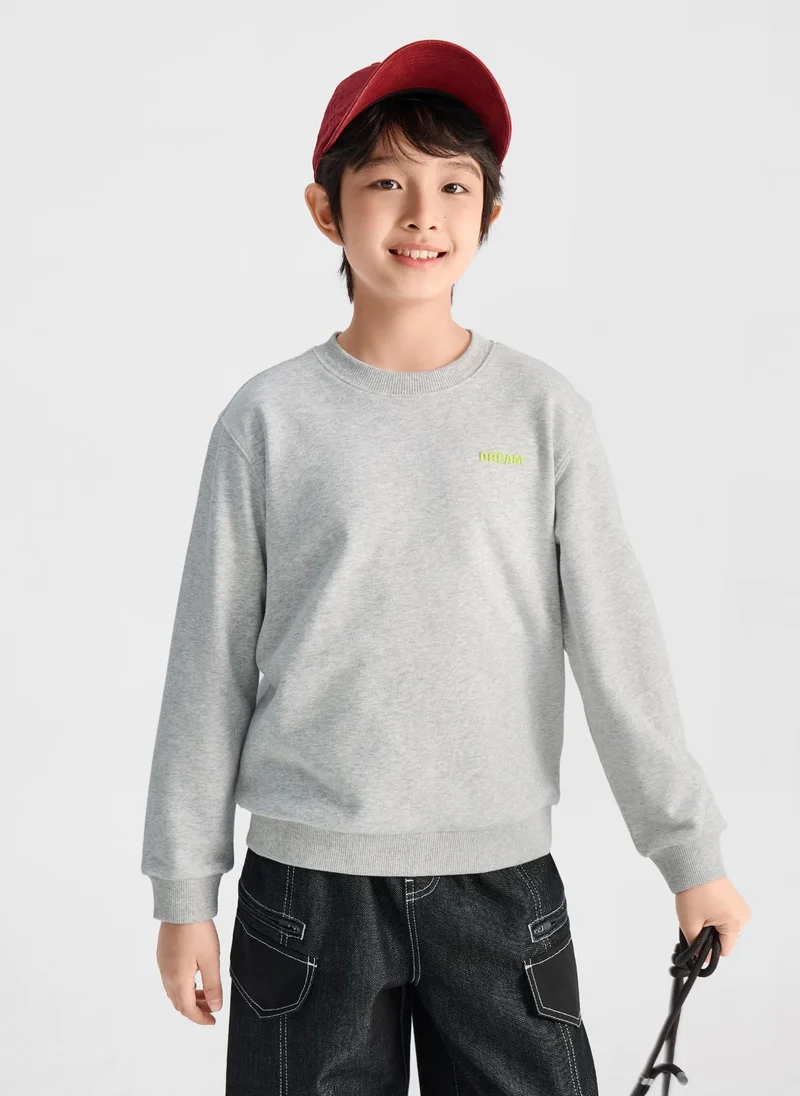 Balabala Grey Kids Unisex Round neck sweatshirt  | Best Price UAE