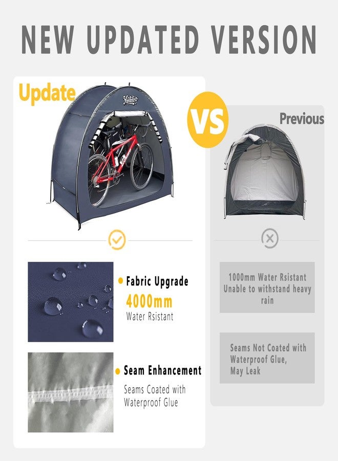 Yanledoo Blue Bike Shed, Waterproof Bicycle Shelter, Outdoor Portable Bike Storage Shed Tent with 210D Oxford Fabric, Bicycle Cover Fits 2-3 Bikes (Blue) - Image 3