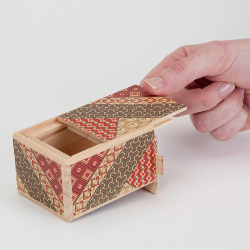 Bits and Pieces - Detailed Mosaic Secret Puzzle Box - 7 Step Solution - Wooden Money Box Brainteaser - Secret Compartment Brain Game - Image 4