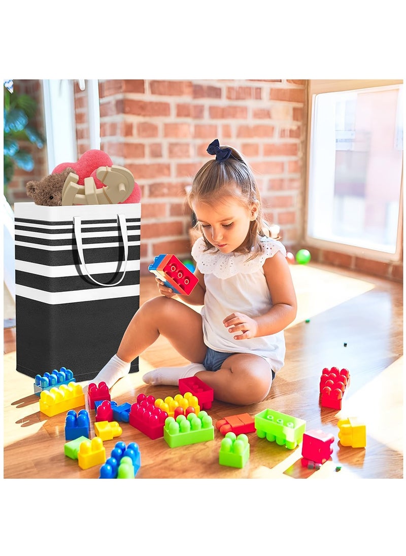 Laundry Basket, Laundry Hamper with Easy Carry Handles, Collapsible Washing Basket for Laundry, Bedroom, Dorm(Black)