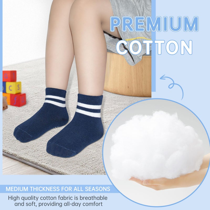 GRPSKCOS Baby Socks Non Slip 12 Pairs Toddler Anti Skid Socks for 0-7 Years Infants Little Kids Boys Girls (#1 Six Colours 0-6 Months) - Image 5