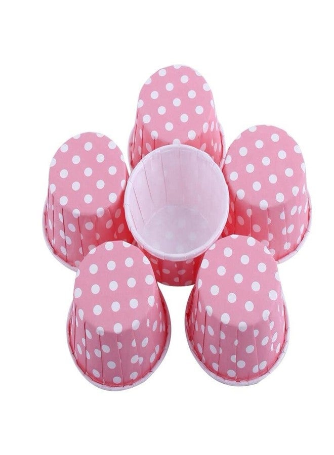 Adaamya® - 50/100 Pcs Polka Dot Print Random Color Expandable Muffin Cupcake Paper Mould Liners (Microwave Safe) for Home, Restaurant (Small, 50) - Image 4