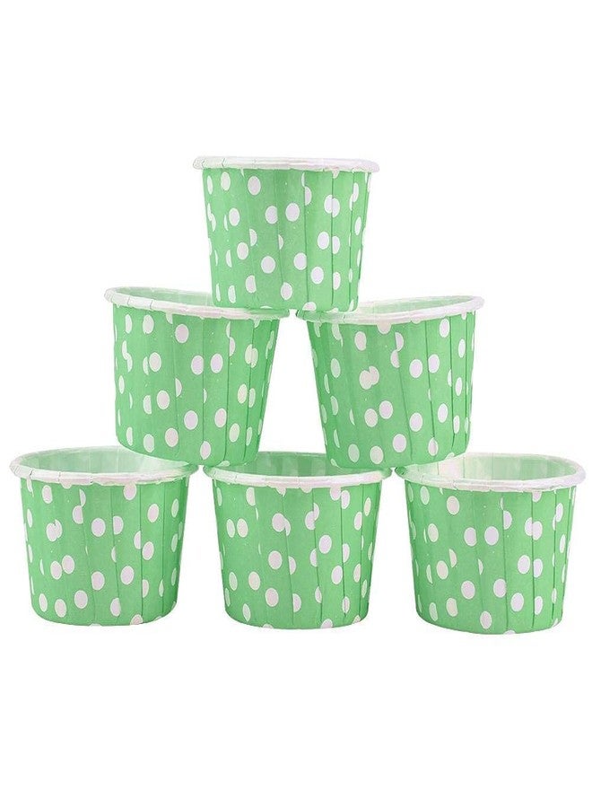 Adaamya® - 50/100 Pcs Polka Dot Print Random Color Expandable Muffin Cupcake Paper Mould Liners (Microwave Safe) for Home, Restaurant (Small, 50) - Image 3