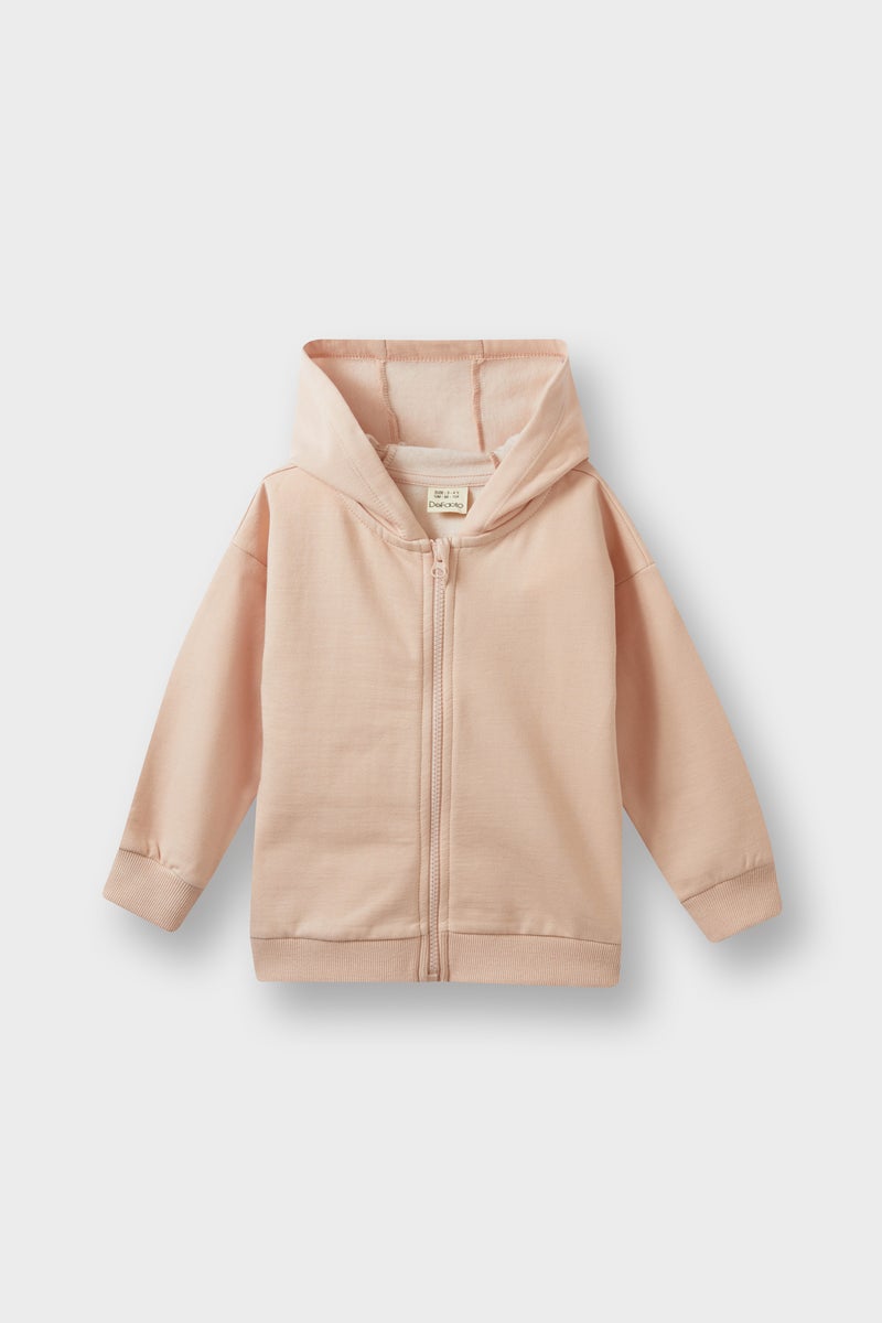 DeFacto Pink BabyGirl Girl Soft Lining Hoodie Casual - Image 1