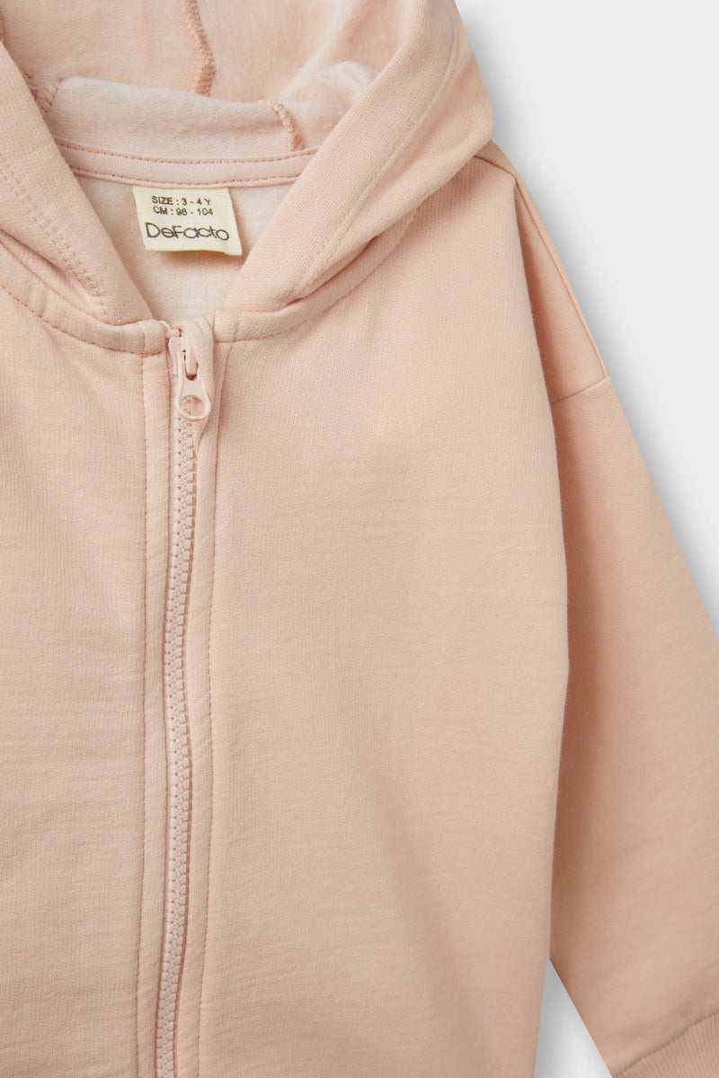 DeFacto Pink BabyGirl Girl Soft Lining Hoodie Casual - Image 2