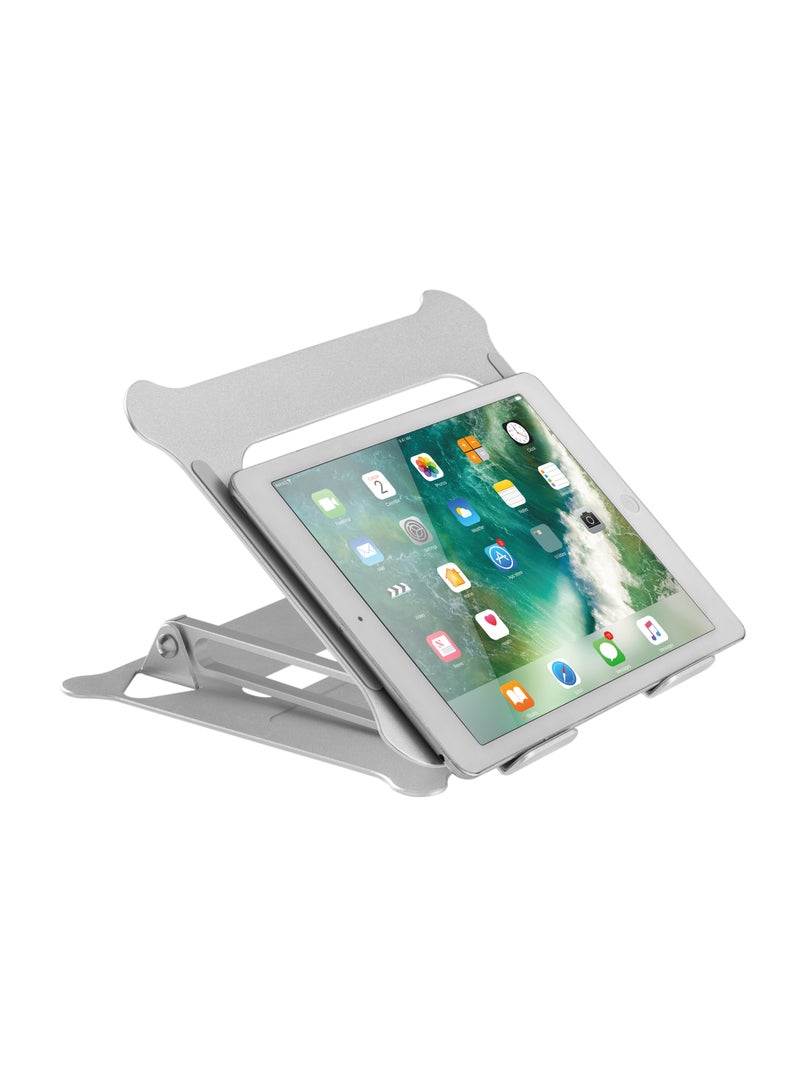 Skill Tech SH LP15 Height Adjustable Aluminum Laptop Riser for 11"-15" Laptops, Tablets, Books & More, 5kg Load Capacity – Silver - Image 3