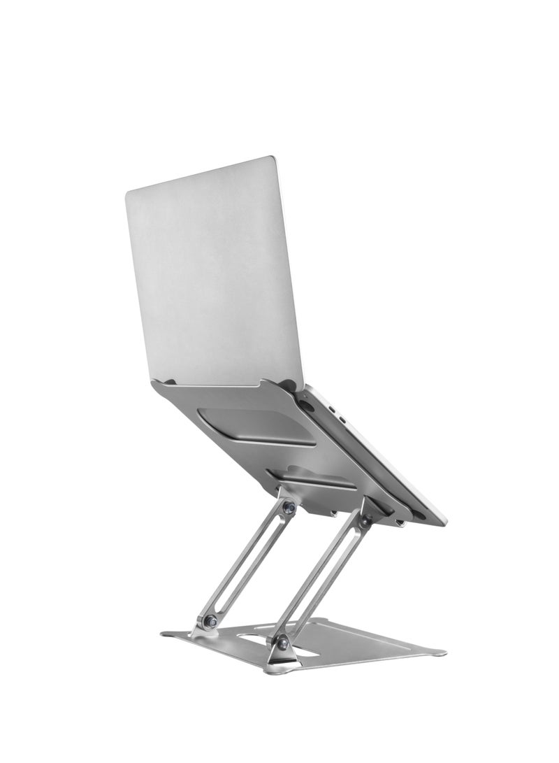 Skill Tech SH LP15 Height Adjustable Aluminum Laptop Riser for 11"-15" Laptops, Tablets, Books & More, 5kg Load Capacity – Silver - Image 4