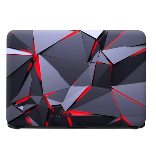 Techfit Full Body Laptop Skin Upto 15.6 inch Sticker Compatible for Dell/HP/Lenovo/Acer/Asus All Laptop Size Upto 14 to 15.6 Inch - Crimson Geometry - Image 3
